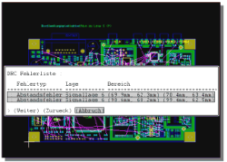 BAE Version 5.0: DRC error listing popup menu