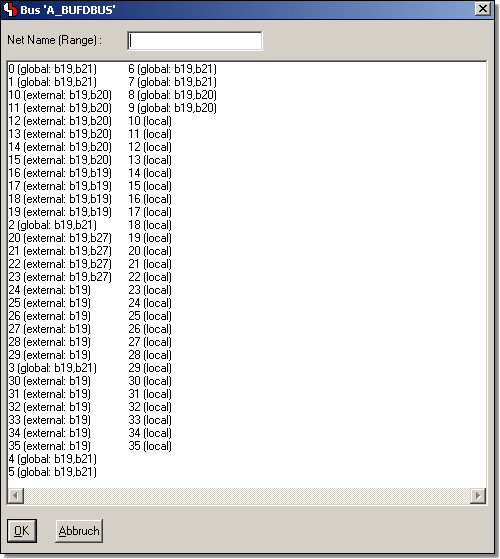 BAE Version 6.4: Schematic Editor Dialog - Bus Tap Selection