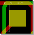 BAE Version 7.4: Layouteditor: DRC-Fehlermarker mit Fehlerabstandsanzeige