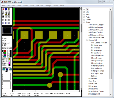 BAE Version 7.4: Layout Editor: Right Treeview Menu Display