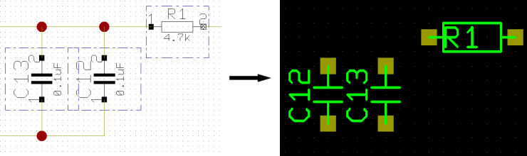 BAE HighEnd Version 7.6: Layouteditor - Layoutgruppen-Autoplacement nach Schaltplan-Anordnung